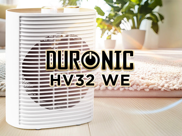 Duronic HV32 WE – Kompakter 2000W Heizlüfter für schnellen Wärme