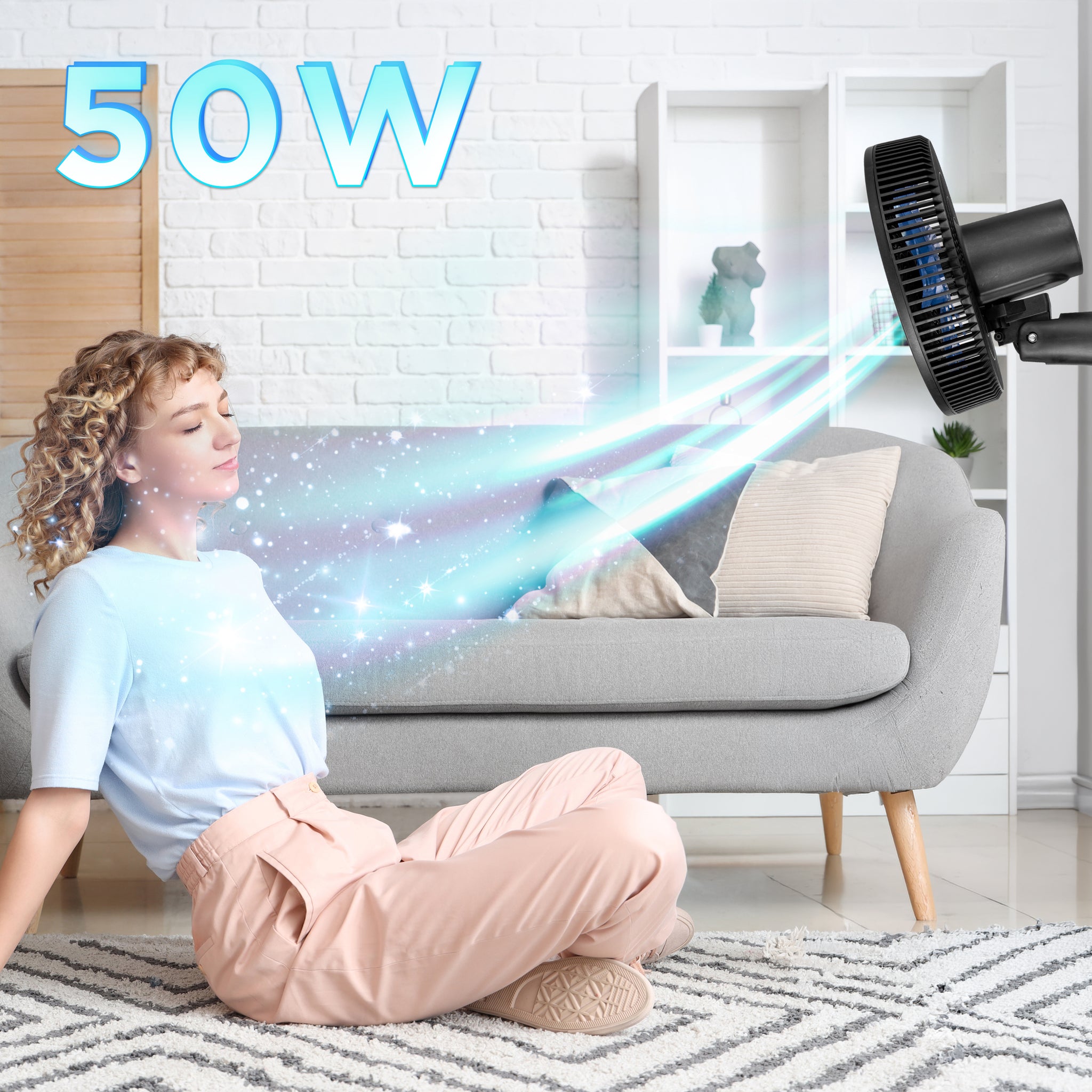 Duronic FN12 BK Wandventilator, Ventilator zur Montage, mit Fernbedienung | 3 Geschwindigkeiten, Wandkühler mit 50W, 60° Oszillation für gute Luftzirkulation, Windmaschine mit Timer Funktion