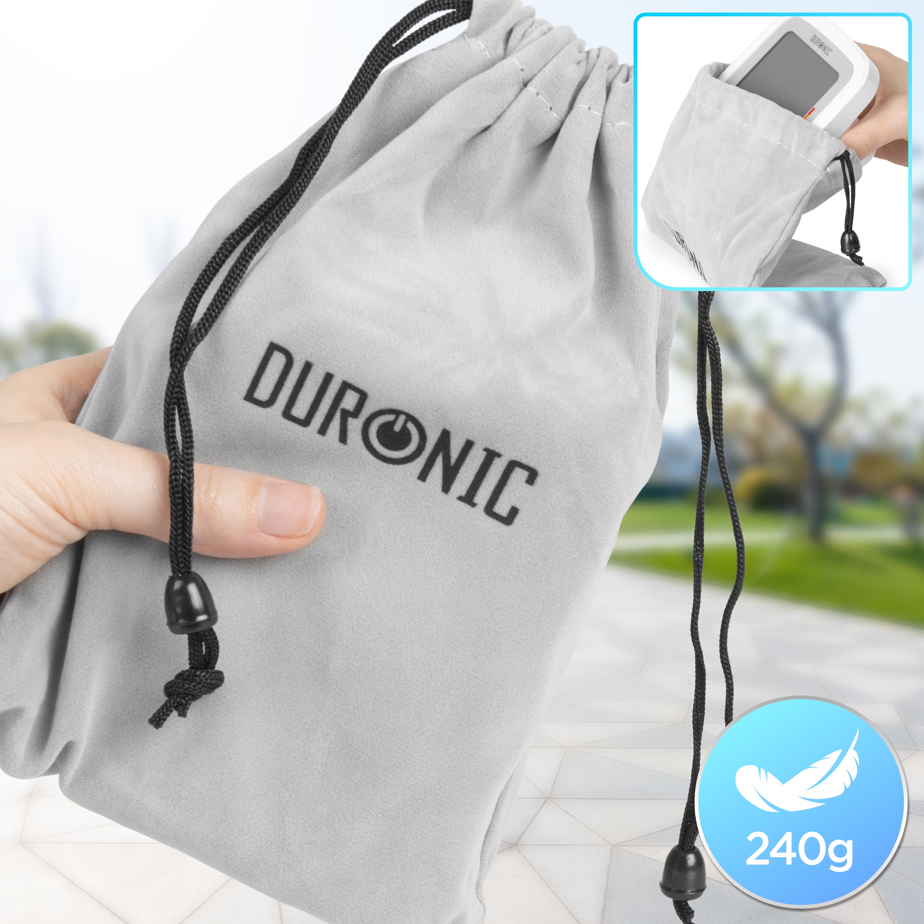 Duronic BPM95 Blutdruckmessgerät, Blutdruck messen für Bluthochdruck, Messgerät mit großem Display, Oberarm Blutdruckmessgerät mit Manschette