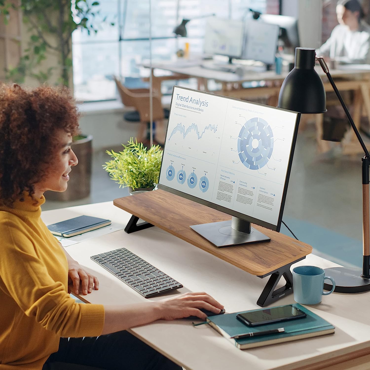 Duronic DM06-2 AW Monitorständer | 82 x 30 cm Fläche | Bis 10kg | 16cm Höhe | Ergonomischer Bildschirmständer Schreibtisch | Schreibtischaufsatz Monitor und Laptop | Bildschirmerhöhung LCD LED OLED TV