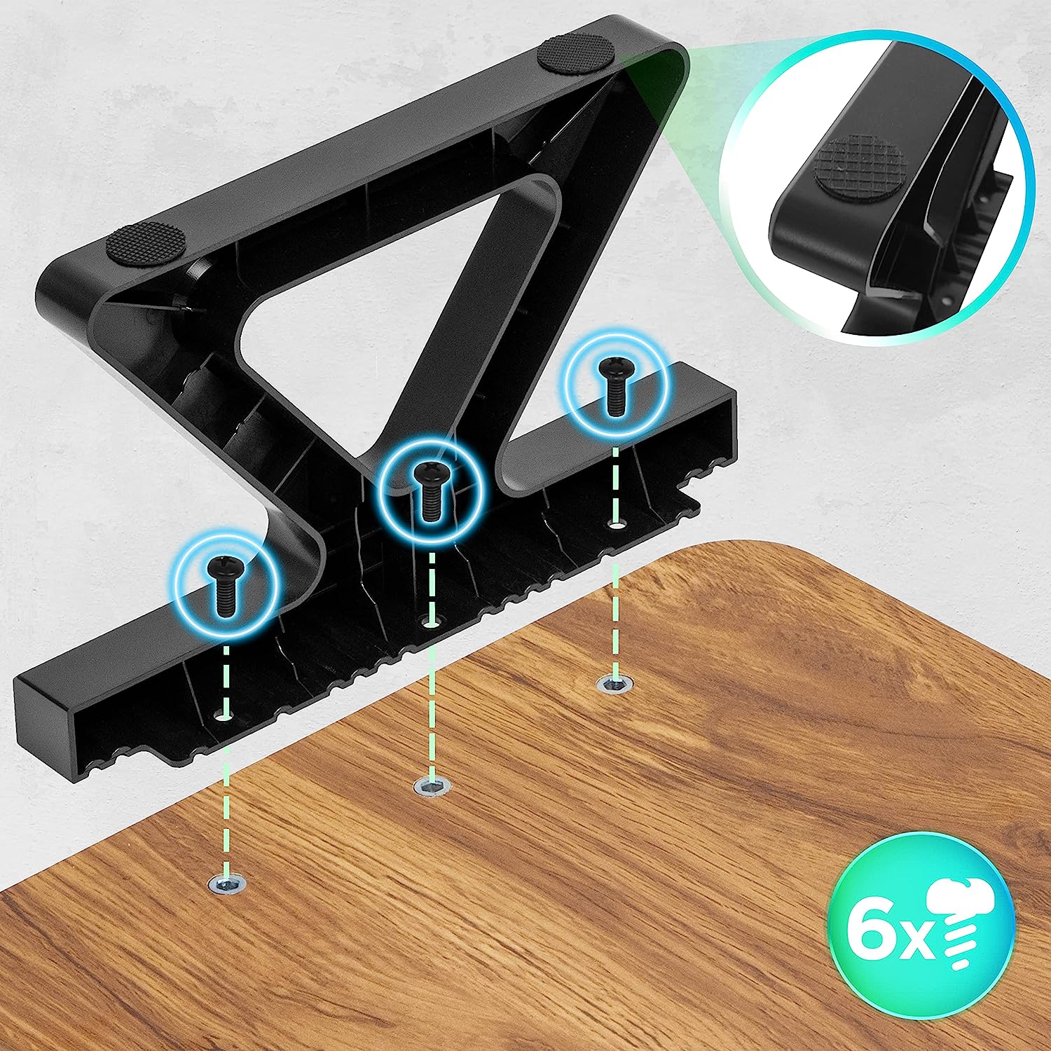 Duronic DM06-2 AW Monitorständer | 82 x 30 cm Fläche | Bis 10kg | 16cm Höhe | Ergonomischer Bildschirmständer Schreibtisch | Schreibtischaufsatz Monitor und Laptop | Bildschirmerhöhung LCD LED OLED TV