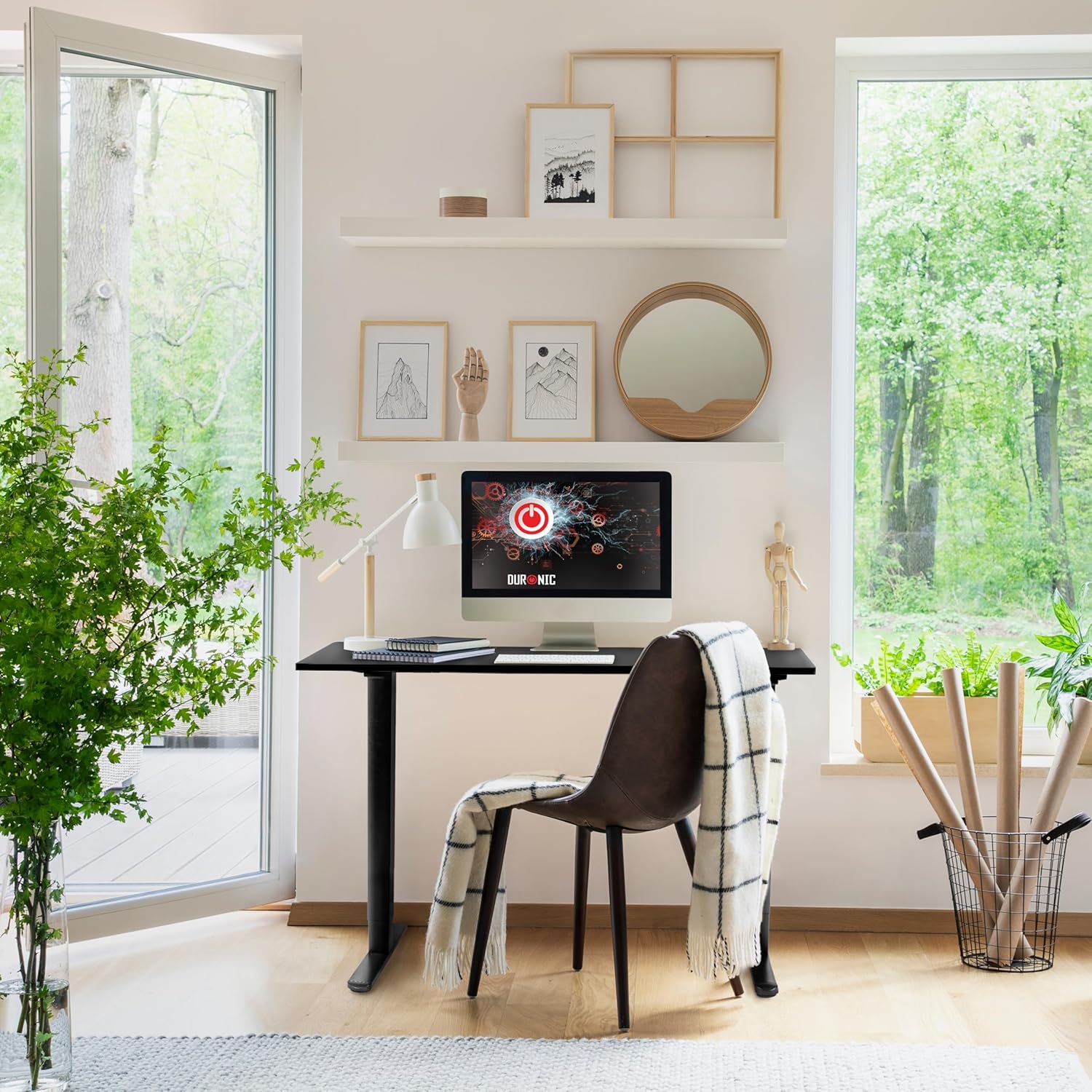 CD120 BK höhenverstellbarer Schreibtisch Wohnzimmer