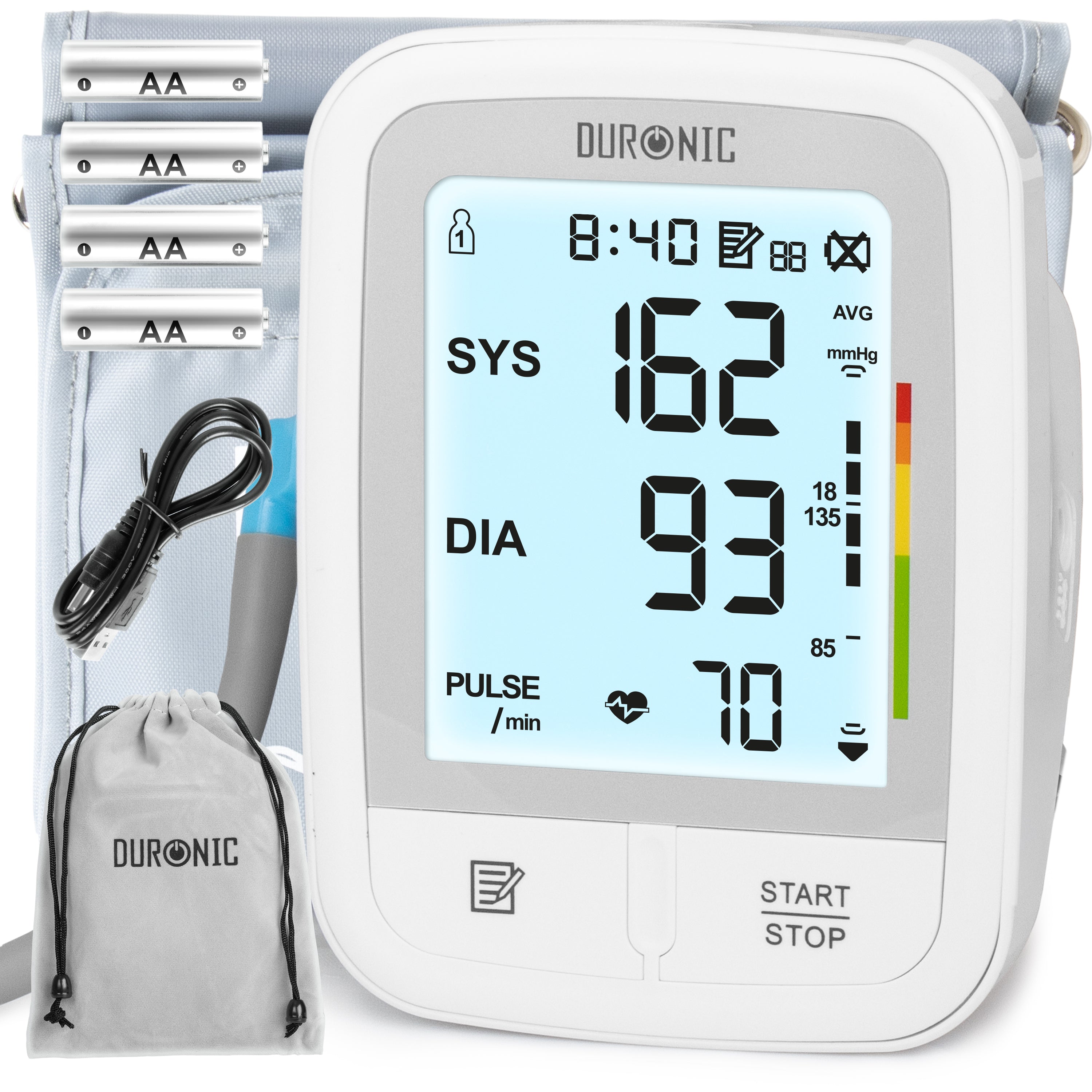 Duronic BPM95 Blutdruckmessgerät Frontansicht