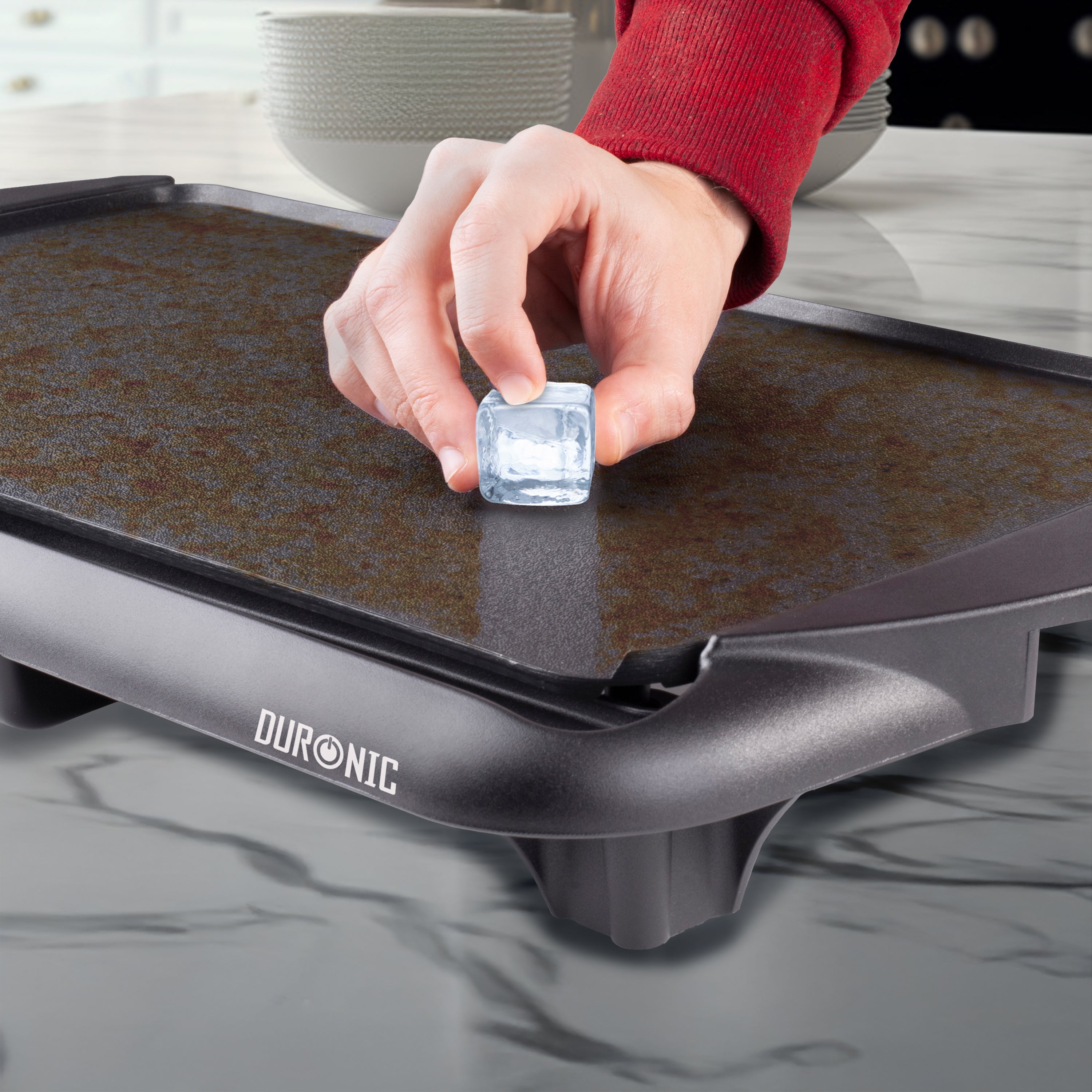 Duronic GP20 Teppanyaki Tischgrill Eiswürfel für leichte Reinigung von Fett