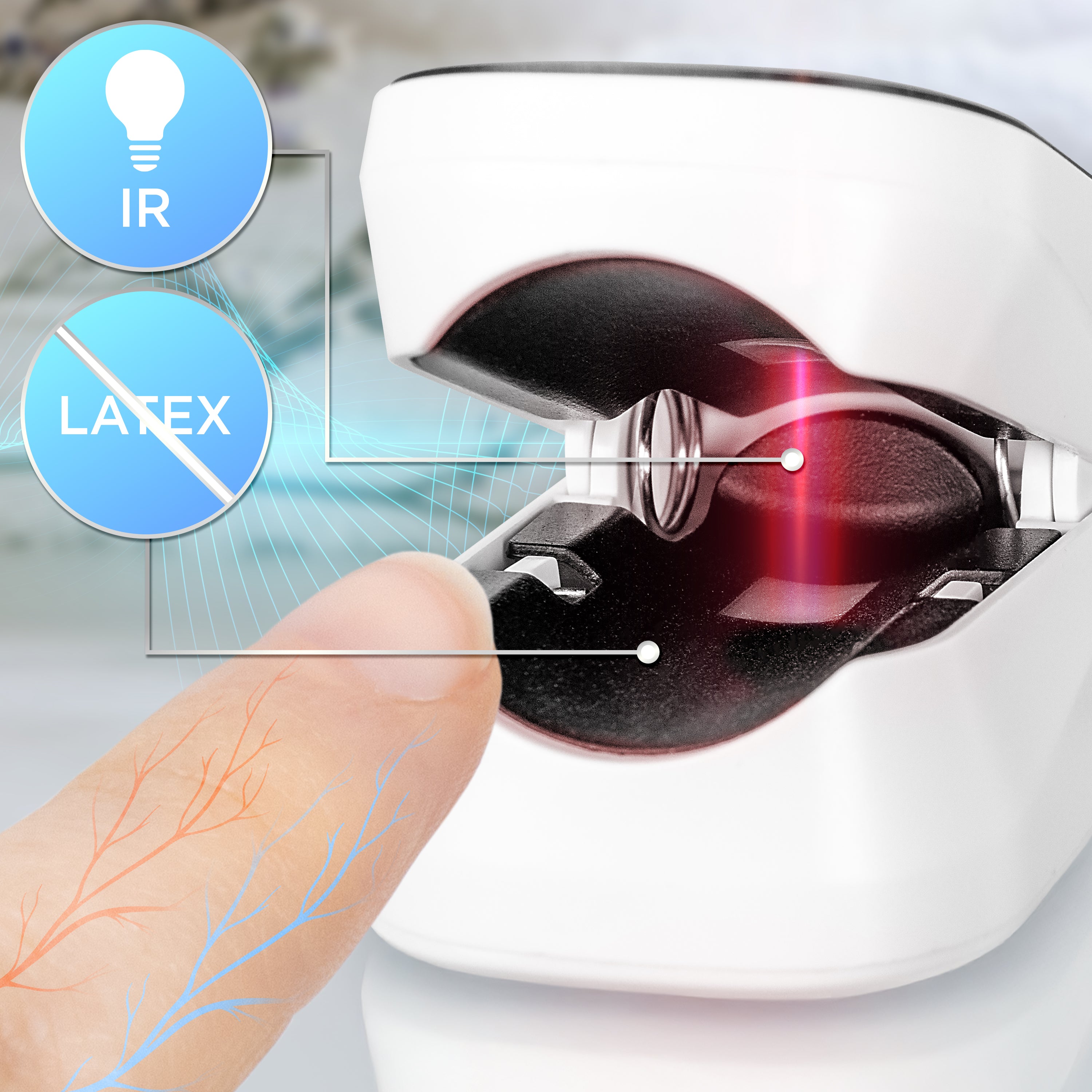 Duronic OX02 Pulsoximeter Infrarot Scan Frei von Latex