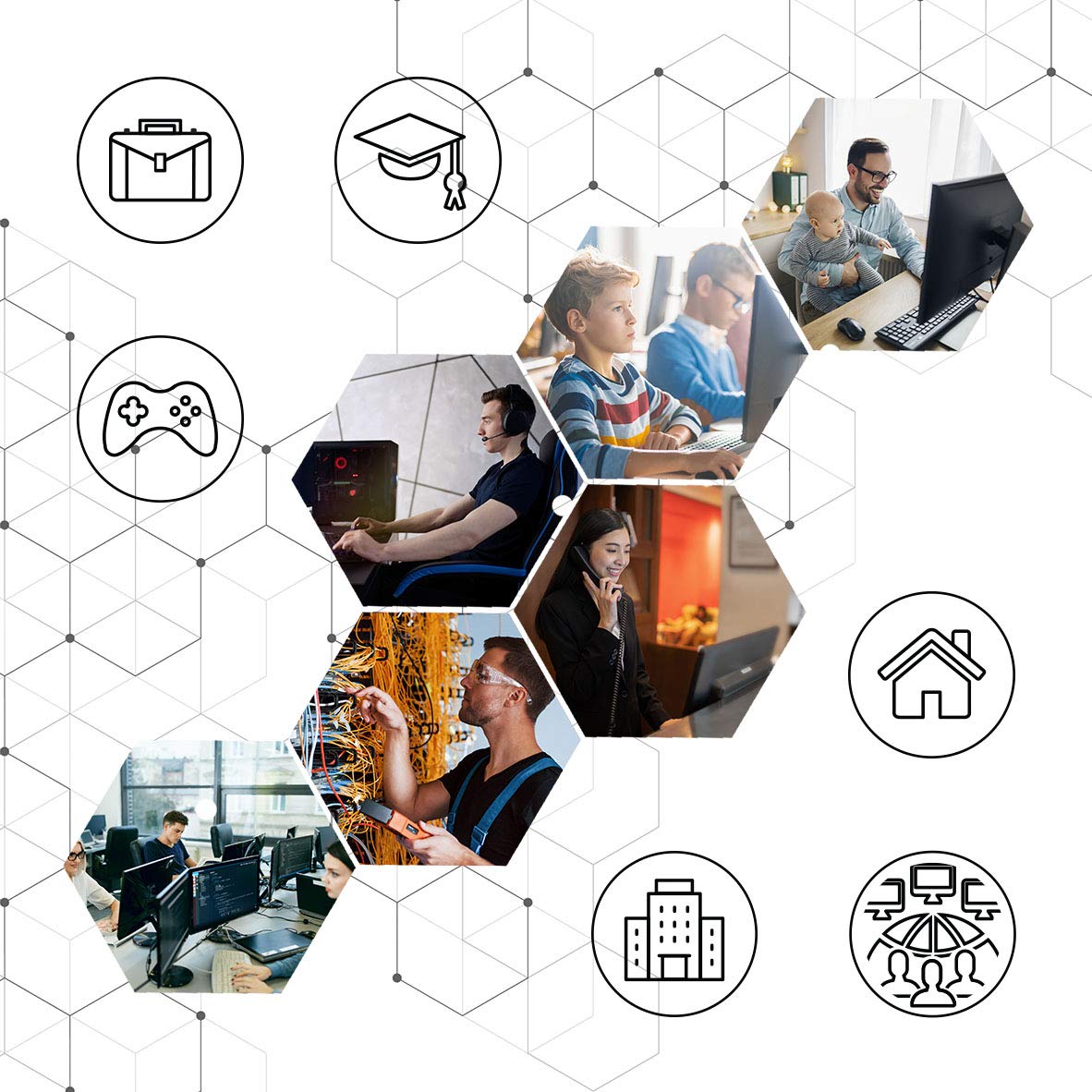 Duronic CAT8 GN 2 m Ethernet-Kabel | 40 Gbps Netzwerkabel | RJ45 Gigabit LAN Kabel Cat 8 | Patch Kabel 2000 MHz S/FTP Schirmung | TV Streaming Router Modem Switch Internetkabel 10 100 1000 Mbit