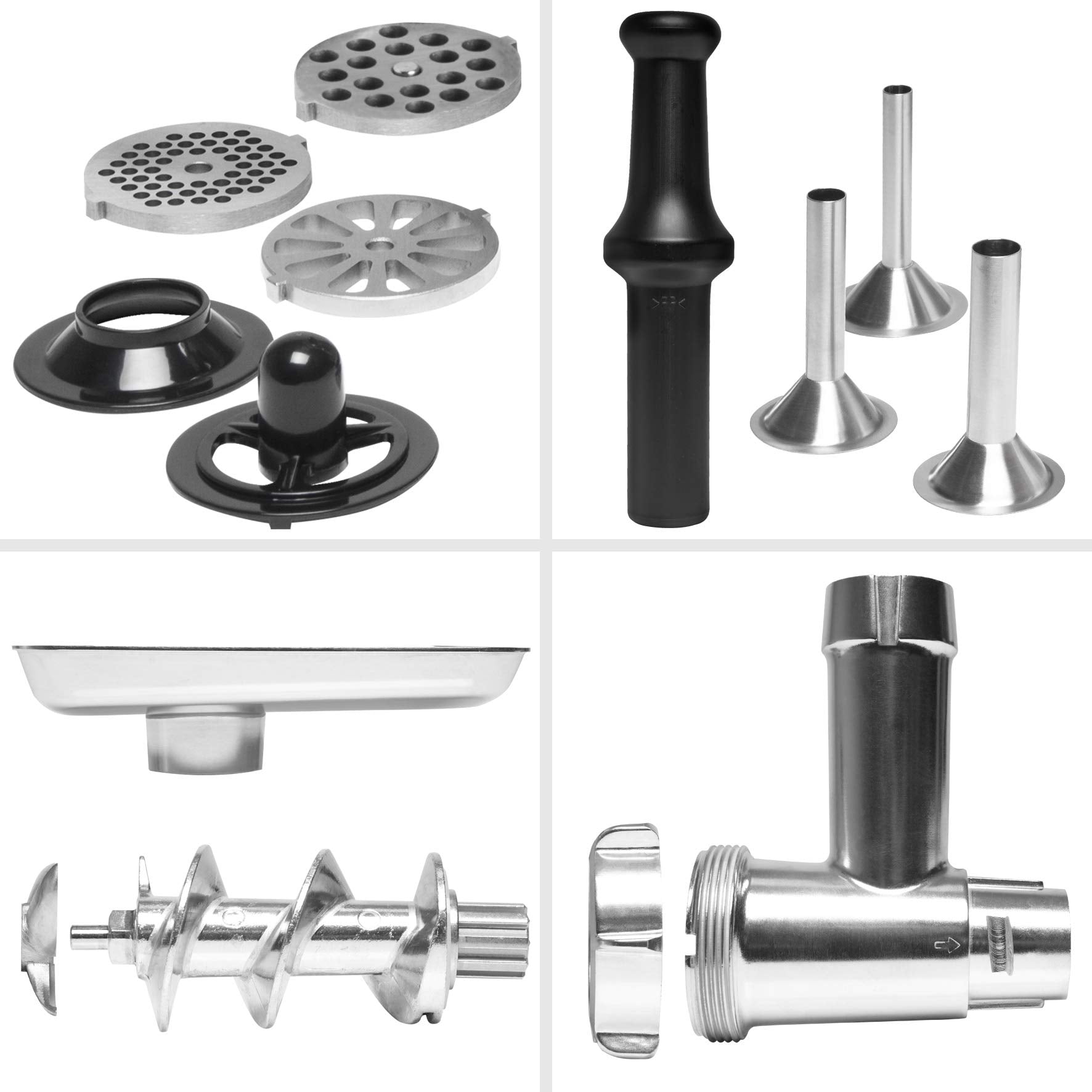 Duronic MG301 Fleischwolf 1200W Edelstahl Fleischwolf, Zubehör für Hackfleisch, Wurst, Kibbe, Ideal zum Herstellen von Fleisch- oder Gemüsegerichten (vegane Burger)