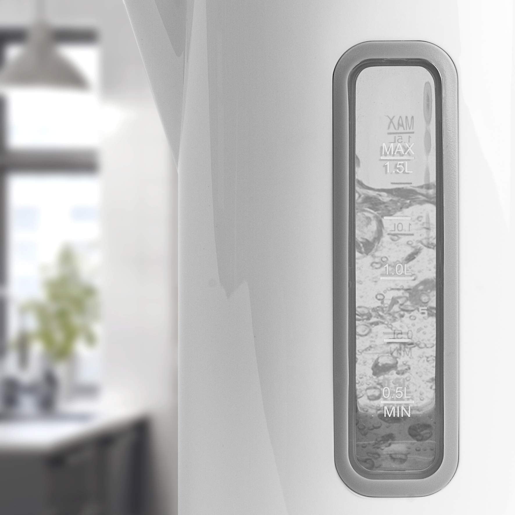 Duronic EK30 WE Wasserkocher 3000 Watt | Wasserkessel mit einstellbarer Temperatur und Thermostat | 40 ° | 60 ° | 80 ° | 100 ° C | 1,5 L | Warmhaltefunktion | Doppelwandig | Anti-Kalkfilter