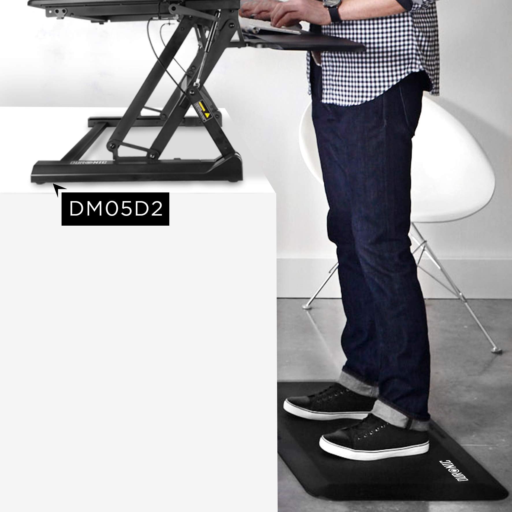 Duronic DM-MAT1 Anti-Ermüdungsmatte | 81 x 51 cm Anti Fatigue Fußmatte | Komfortmatte | Antimüdigkeitsmatte | Arbeitsplatzmatte für Sitz- Steh Schreibtisch | Hausarbeiten | Werkstatt und Büro
