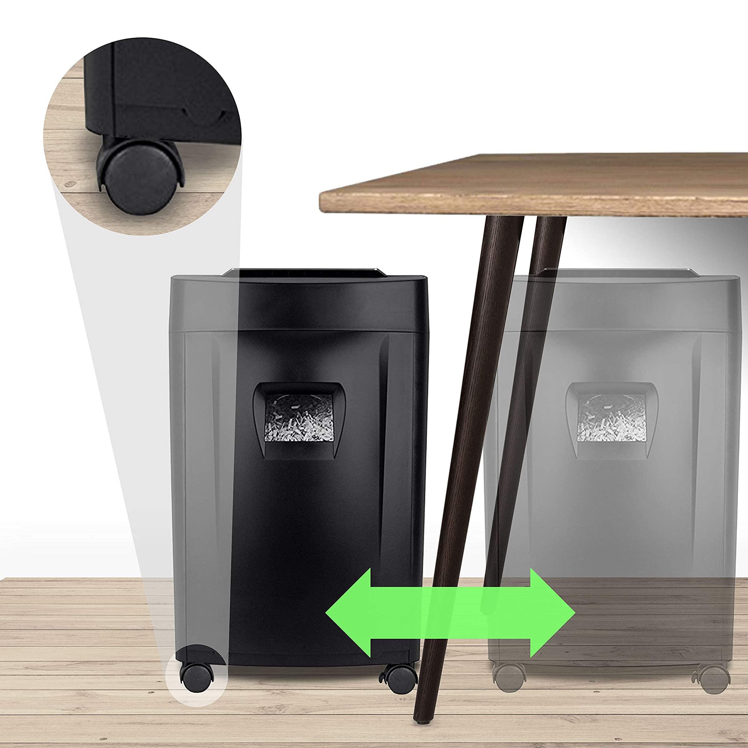 Duronic PS991 Aktenvernichter | 18 Blatt Partikelschnitt P4 | 31 Liter Papierkorb | Kreuzschnitt Schredder für Datenschutz | Zerkleinerer für Kreditkarten und CD | Reisswolf mit Start-Stopp-Automatik