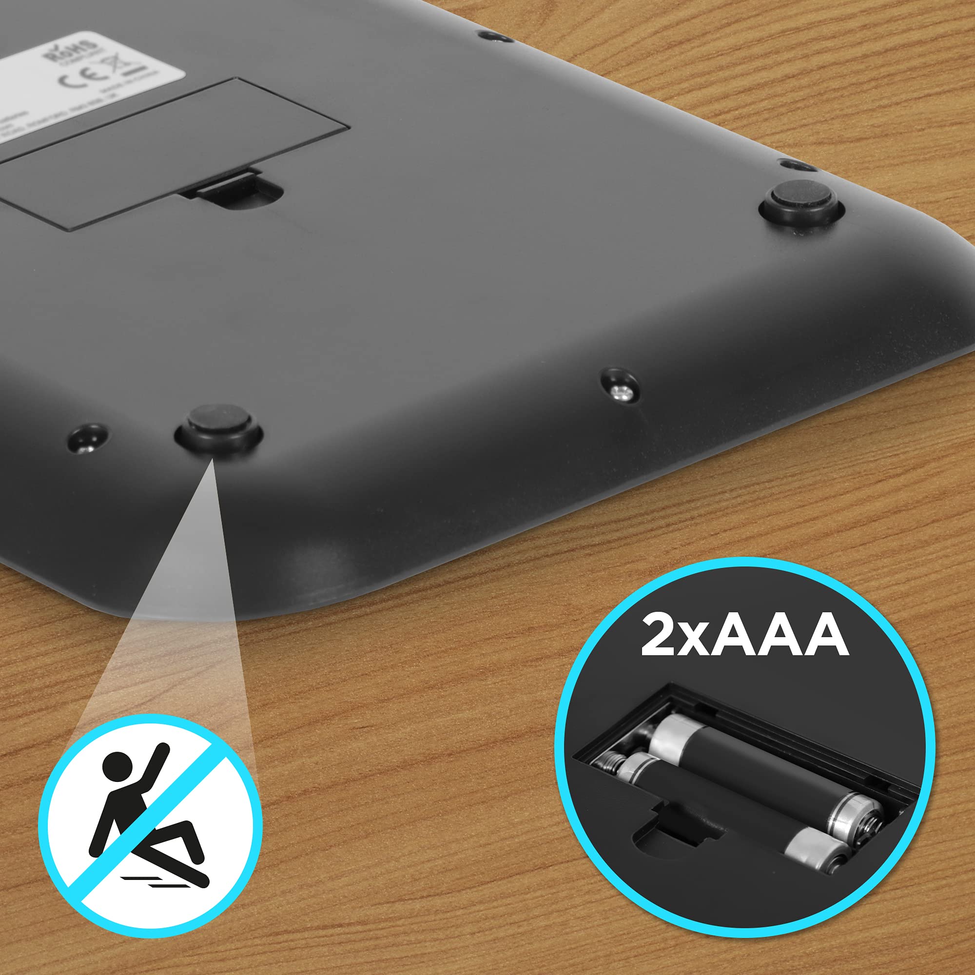 Duronic KS1007 Küchenwaage | 10 kg Digitalwaage | 1 g grammgenau Präzision-Feinwaage | Haushaltswaage mit Tara-Funktion | Digitale Waage mit Hold-Funktion | Lebensmittelwaage zum Backen und Kochen