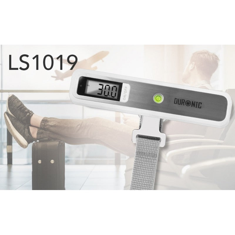 Duronic LS1019 Gepäckwaage | 50 kg digitale Kofferwaage | Hängewaage mit LCD und Tara Funktion | Fischwaage Digitalwaage Handwaage Waage für Koffer Reisen Flugzeug | Reisegepäckwaage Digitalwaage