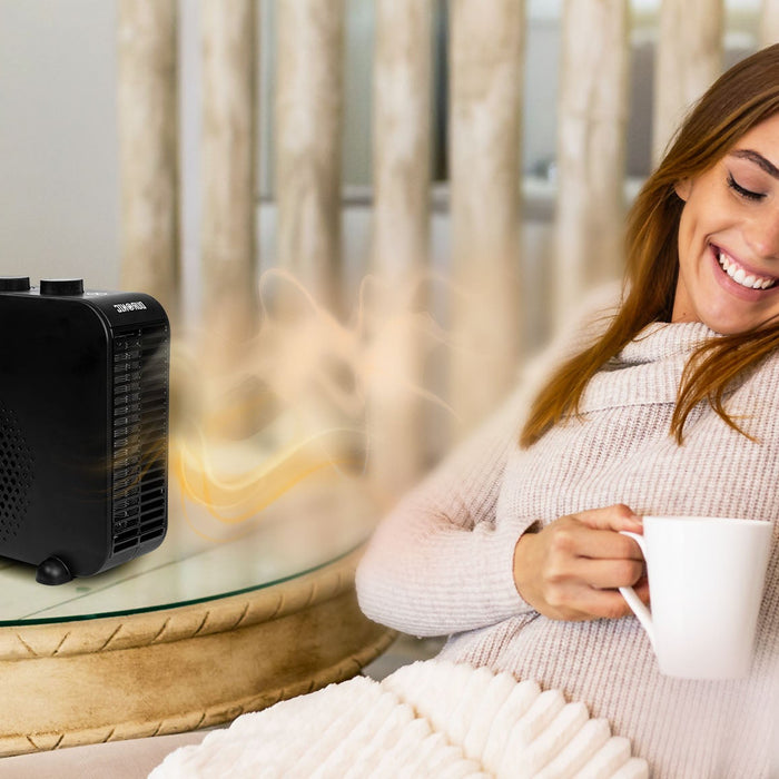 Duronic HV21 Heizlüfter 🔥 | 2000 Watt Elektroheizung mit Überhitzungsschutz & Thermostat