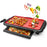 Duronic GP25 elektrischer Tischgrill 2000 W, Antihaftbeschichtung, rot, Barbecue Elektrogrill, einfache Reinigung, Easygrill für Fleisch und Gemüse, extragroße Grillfläche, Teppanyaki, Plancha