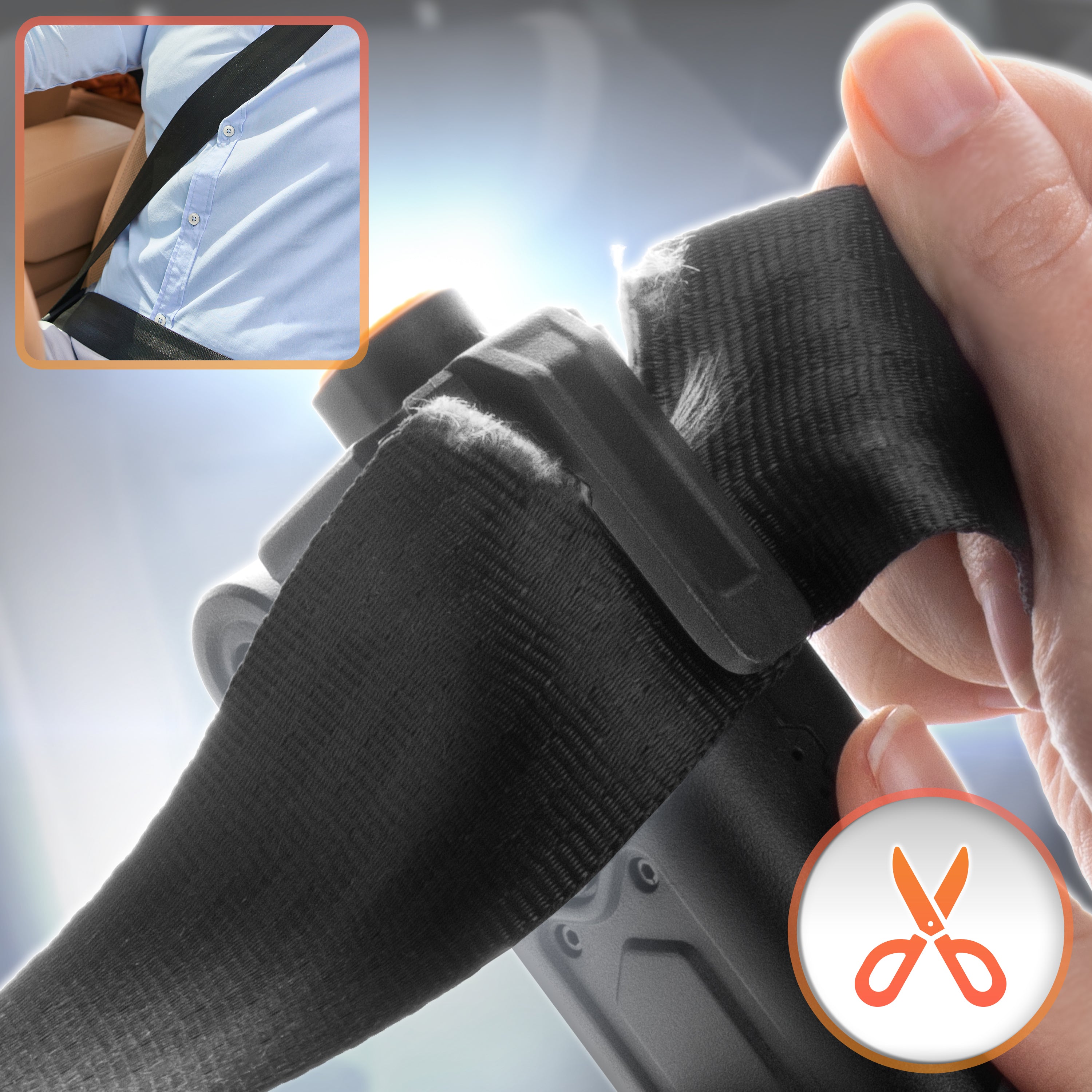 Duronic CT51 Rettungswerkzeug Auto, 6-in-1 Notfall Ausrüstung, Gurtschneider, Nothammer, Taschenlampe und Licht, Alarmton, Powerbank mit Solar und USB