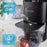 Duronic DH07 BK Luftentfeuchter, elektrischer Lufttrockner gegen Schimmelbildung, 32dB leiser Betrieb und großem Wassertank, Dehumidifier für 10qm