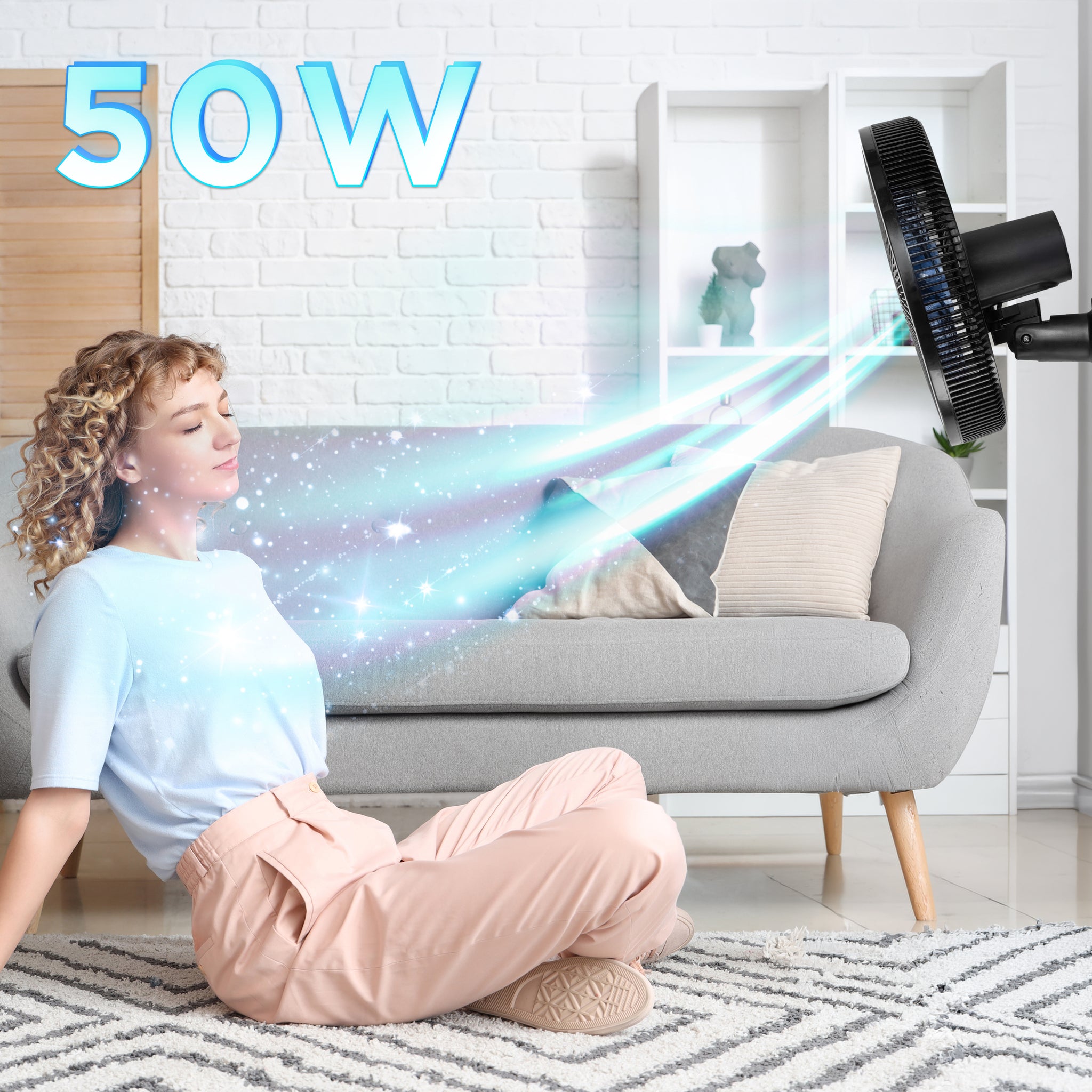 Duronic FN42 BK Wandventilator, Ventilator zur Montage, mit Fernbedienung | 3 Geschwindigkeiten, Wandkühler mit 50W, 60° Oszillation für gute Luftzirkulation, Windmaschine mit Timer Funktion