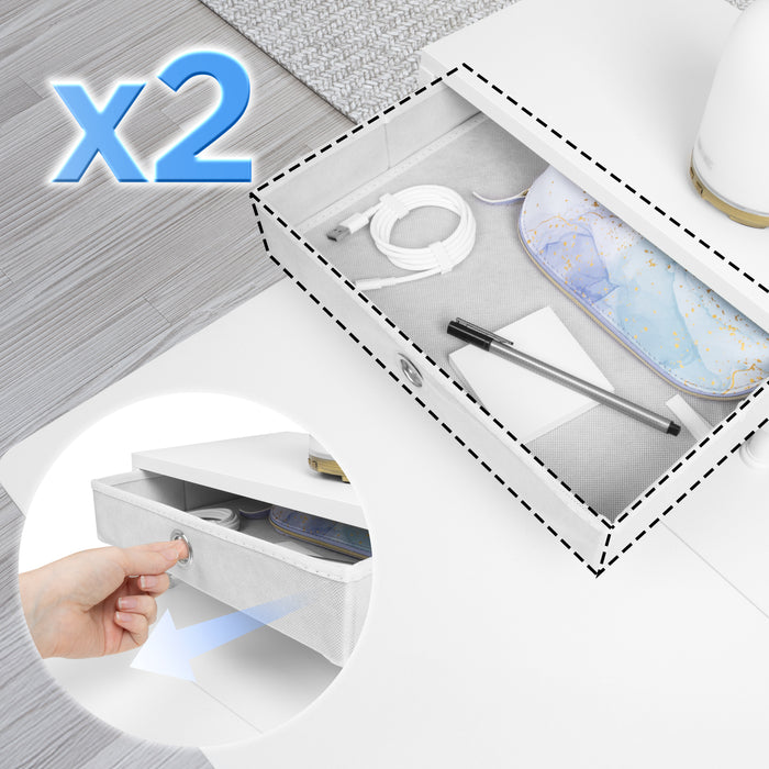 Duronic DD1 WE Schreibtisch, Schreibtischplatte mit Schubladen, Tischplatte 120 x 60 x 1,9 cm, Schreibtisch mit Monitorerhöhung, Ideal für höhenverstellbare Workstation, Sitz-Steh-Schreibtisch