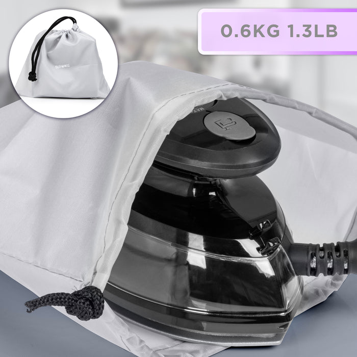 Duronic SI3 BK Mini Reisebügeleisen, 400W Mini Bügeleisen, Dampfbügeleisen 35ml Wassertank, kleines Reisebügeleisen Dampf, Handbügeleisen Keramikfläche, für Kleidung nähen, 2 Betriebsspannungen