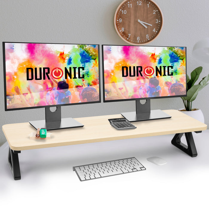 Duronic DM06-2 NL Monitorständer, 82 x 30 cm, Schreibtischaufsatz Erhöhung Bildschirmständer, Dual Monitor Riser Bildschirmerhöhung, 10 kg belastbar