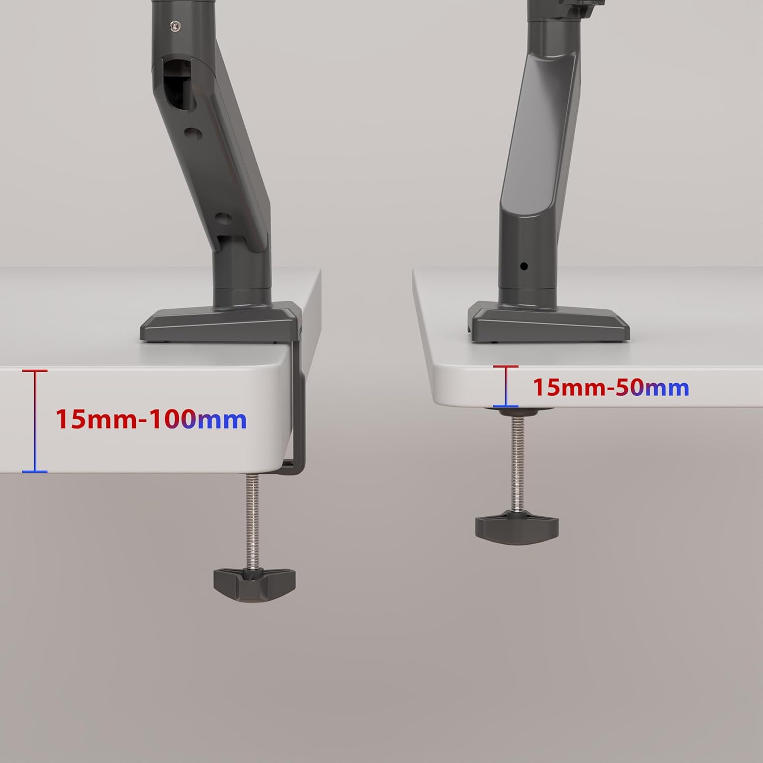 Duronic DM6A1 Monitorhalterung mit Gasfeder, Monitorarm schwenkbar neigbar drehbar für 32 Zoll QHD Curved Gaming Monitore, VESA 75/100, Tischhalterung