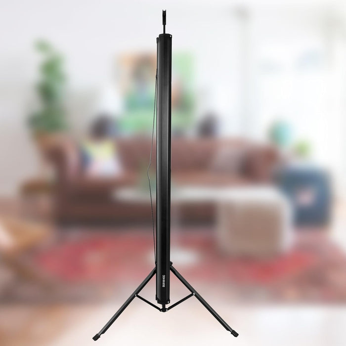 Duronic TPS75 16:9 Leinwand, 75" Stativleinwand, Stativ Beamerleinwand mit 166 x 93 cm Fläche, Heimkino mit 4K Full HD 3D, Projektorleinwand für Schule und Büro, Präsentationsleinwand