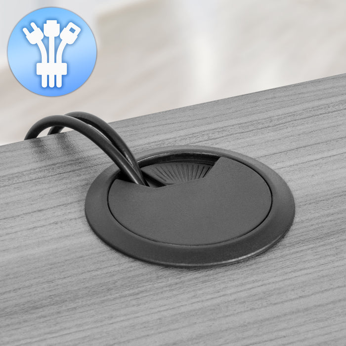 Duronic DD2 GY Schreibtischaufsatz für 2 Monitore, Schreibtisch Erweiterung mit Schubladen, 120 x 25 x 11,5 cm, Monitorerhöhung mit Tischklemmen, Gaming Home Office Monitorständer, Extra Breit