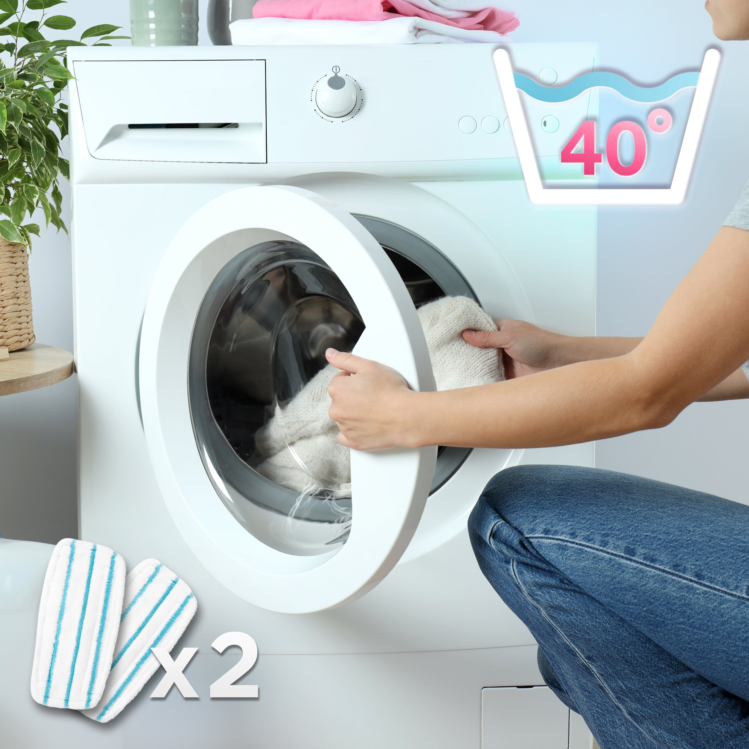 Duronic STM15 WE Dampfreiniger, Dampfmopp mit 500 ml Wassertank, Dampfmop für Böden, Dampf Bodenreiniger mit 7m langem Kabel, Steam Mop Dampfbesen