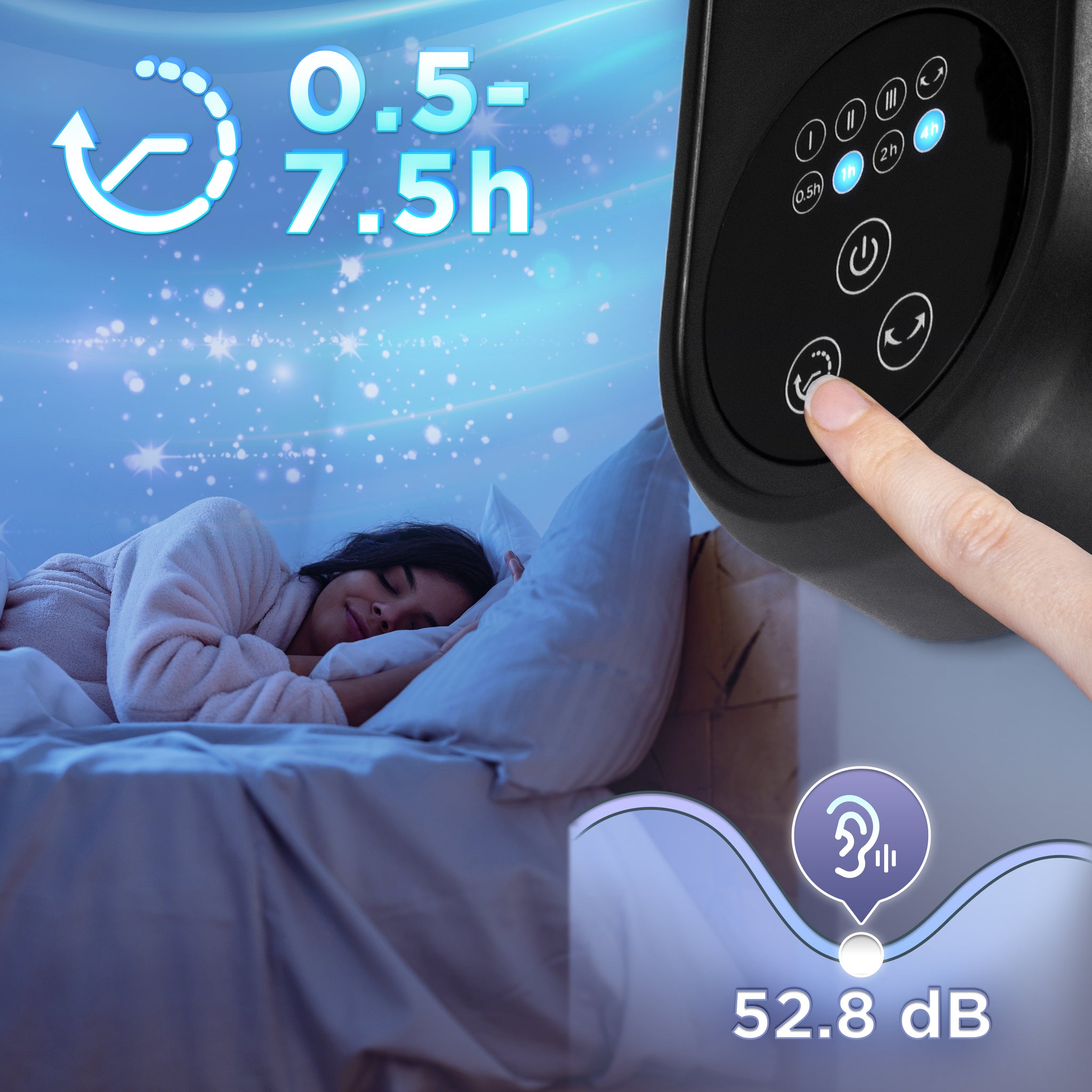 Duronic FN42 BK Wandventilator, Ventilator zur Montage, mit Fernbedienung | 3 Geschwindigkeiten, Wandkühler mit 50W, 60° Oszillation für gute Luftzirkulation, Windmaschine mit Timer Funktion