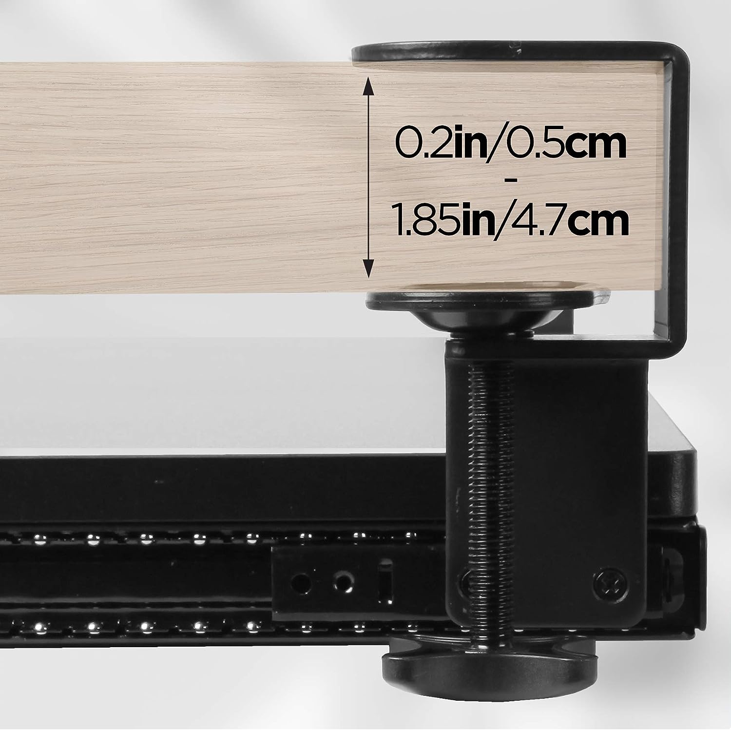 Duronic DKTPX2 Tastaturplattform | Unter Schreibtischschublade für Tastatur und Maus | Aufsteckbares Tastaturfach | Ergonomische Workstation-Lösung | Ausziehbar | Einfache Montage