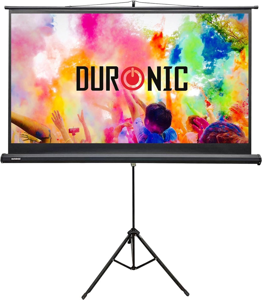 Duronic TPS75 16:9 Leinwand, 75" Stativleinwand, Stativ Beamerleinwand mit 166 x 93 cm Fläche, Heimkino mit 4K Full HD 3D, Projektorleinwand für Schule und Büro, Präsentationsleinwand