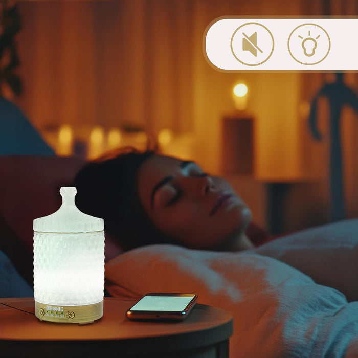 Duronic AD31 Aroma Diffuser, Diffuser mit 100 ml Wassertank, Diffusor für ätherische Öle, Raumduft als Lufterfrischer, Duftsprüher für Duftöl