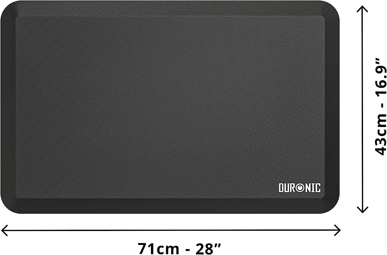 Duronic DM-MAT2 Anti-Ermüdungsmatte | 71 x 43 cm Anti Fatigue Fußmatte | Komfortmatte | Antimüdigkeitsmatte | Arbeitsplatzmatte für Sitz- Steh Schreibtisch | Hausarbeiten | Werkstatt und Büro