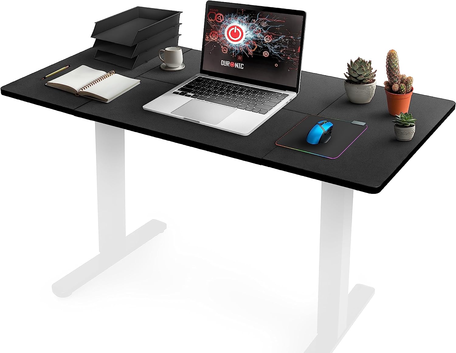 Duronic TT120 BK Tischplatte | Schreibtischplatte 120 x 60 x 1,9 cm | Table Top für individuellen Tisch | Ideal für höhenverstellbare Workstation | Sitz-Steh Schreibtisch für Home-Office und Büro