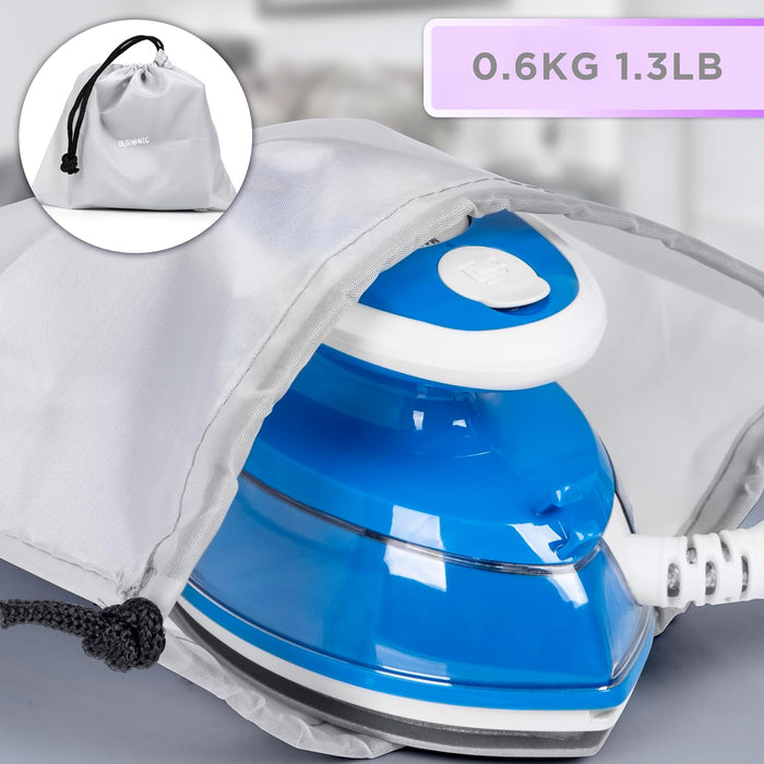 Duronic SI3 BE Mini Reisebügeleisen, 400W Mini Bügeleisen, Dampfbügeleisen 35ml Wassertank, kleines Reisebügeleisen dampf, Handbügeleisen Keramikfläche, für Kleidung nähen, 2 Betriebsspannungen