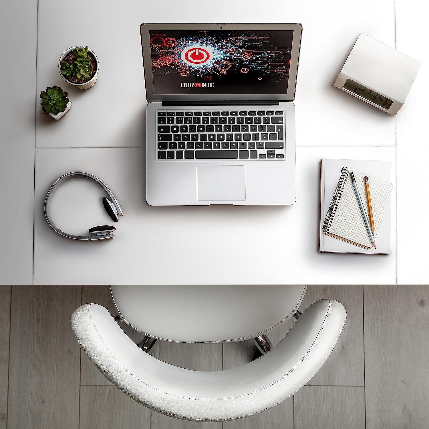 Duronic TT160 WE Tischplatte, Schreibtischplatte 160 x 60 x 1,9 cm, Table Top für individuellen Tisch, Ideal für höhenverstellbare Workstation, Sitz-Steh Schreibtisch für Home-Office und Büro