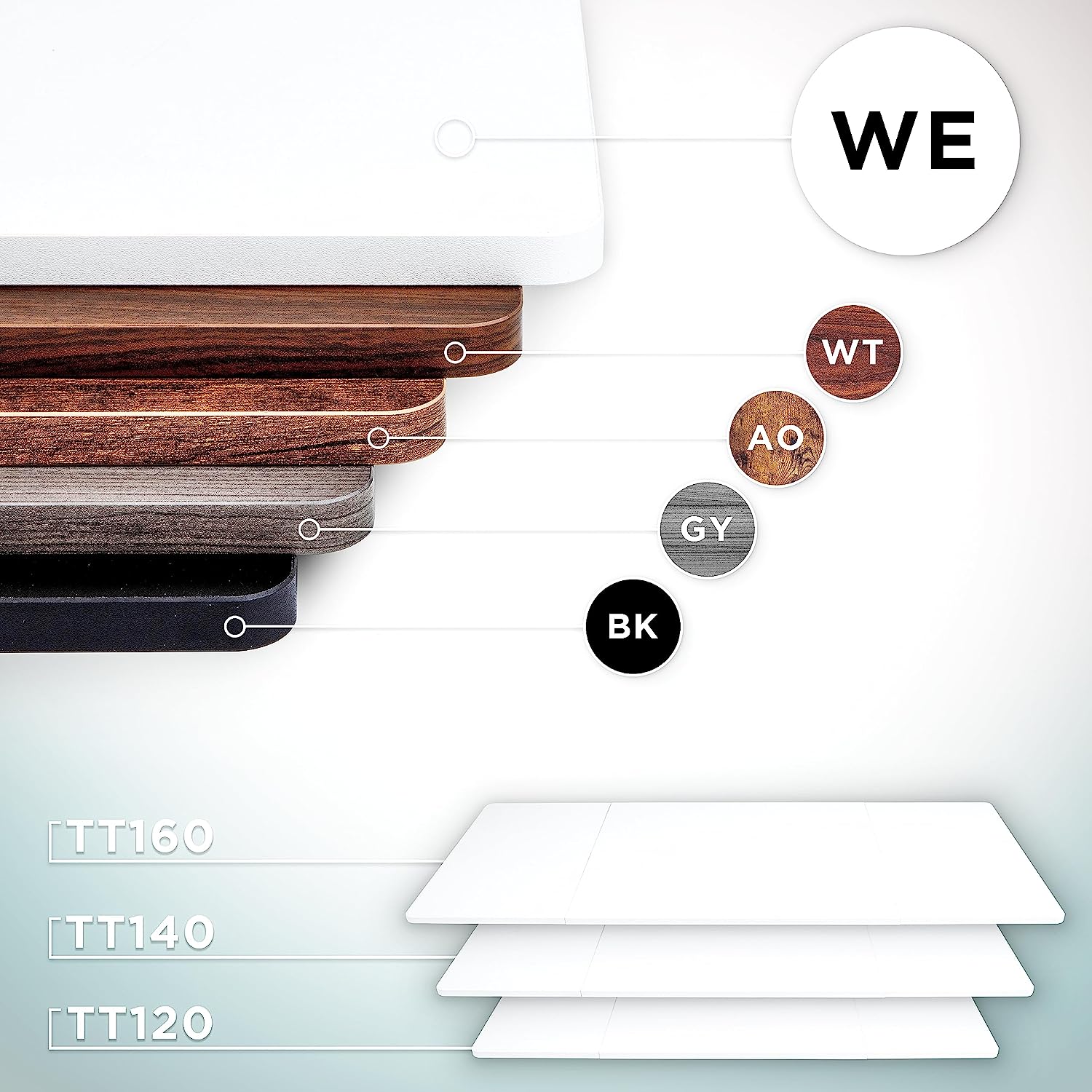 Duronic TT160 WE Tischplatte, Schreibtischplatte 160 x 60 x 1,9 cm, Table Top für individuellen Tisch, Ideal für höhenverstellbare Workstation, Sitz-Steh Schreibtisch für Home-Office und Büro