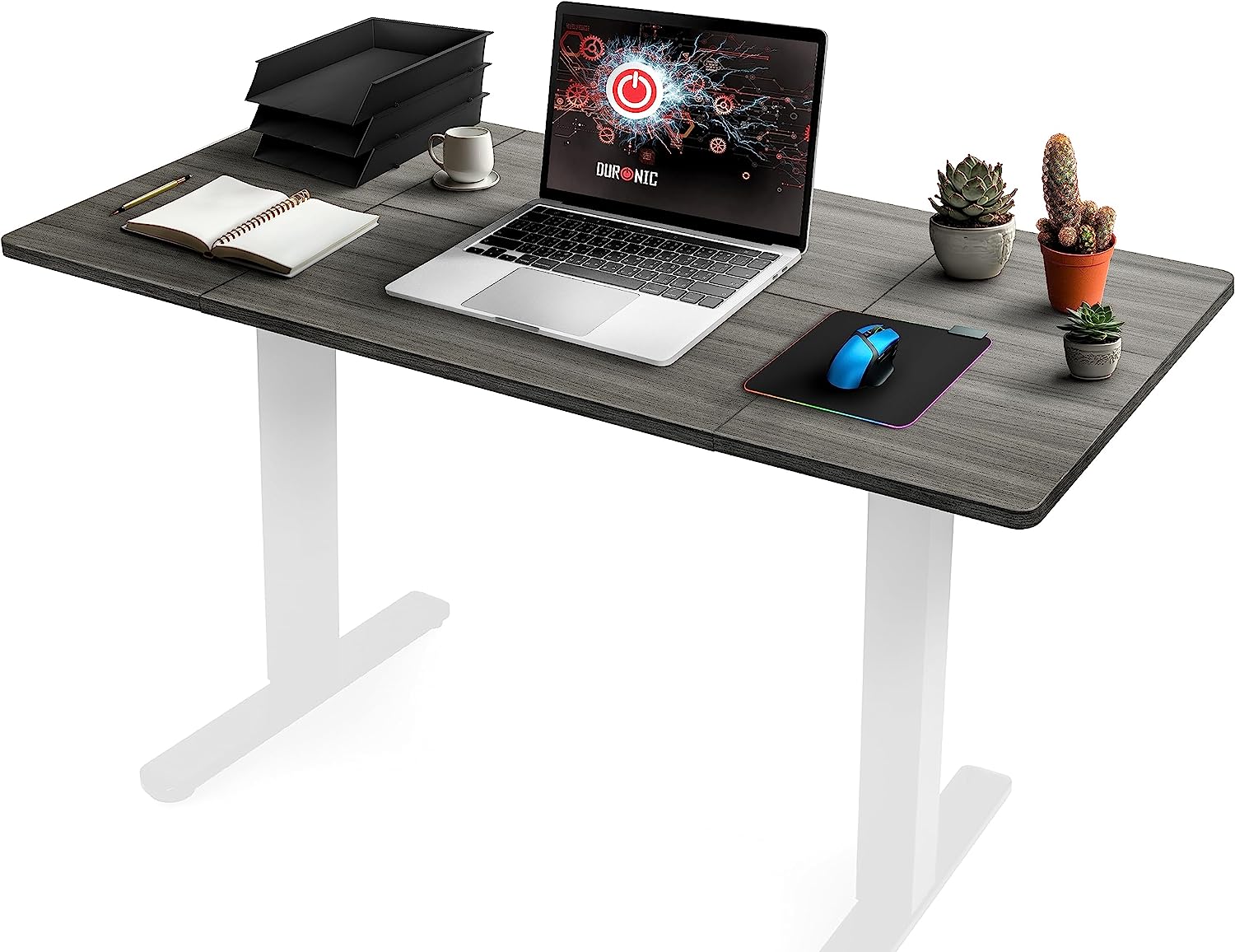 Duronic TT120 GY Tischplatte | Schreibtischplatte 120 x 60 x 1,9 cm | Table Top für individuellen Tisch | Ideal für höhenverstellbare Workstation | Sitz-Steh Schreibtisch für Home-Office und Büro