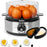 Duronic EB40 Eierkocher | 1 Ei bis 7 Eier gleichzeitig kochen | 400 Watt Eierkocher | Härtegrad weich, mittel, hart | Überhitzungsschutz und Timer | Messbecher und Eipick | Frühstücksei für Familie