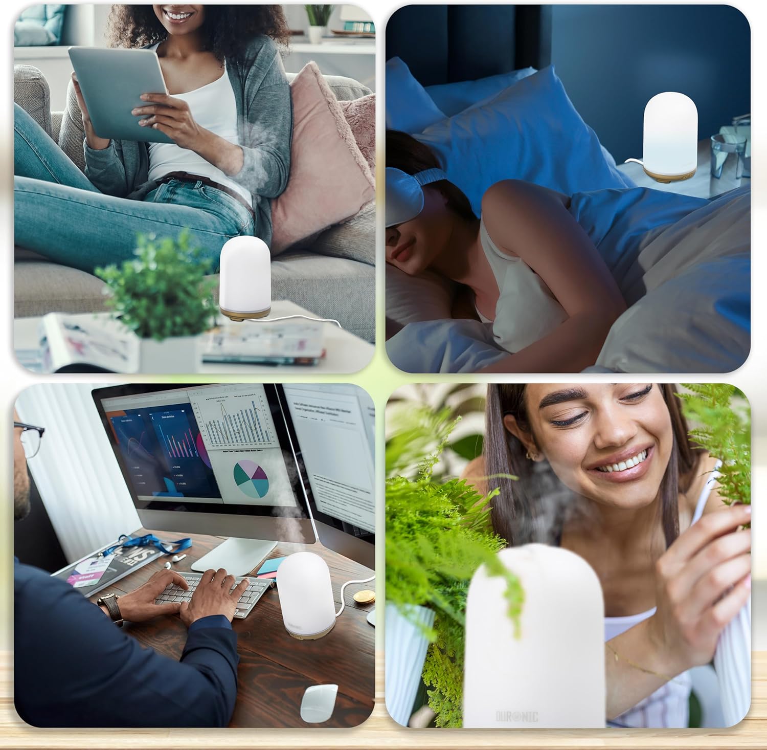 Duronic AD11 Aroma Diffuser, Diffuser mit 100 ml Wassertank, Diffusor für ätherische Öle, Raumduft als Lufterfrischer, Duftsprüher für Duftöl