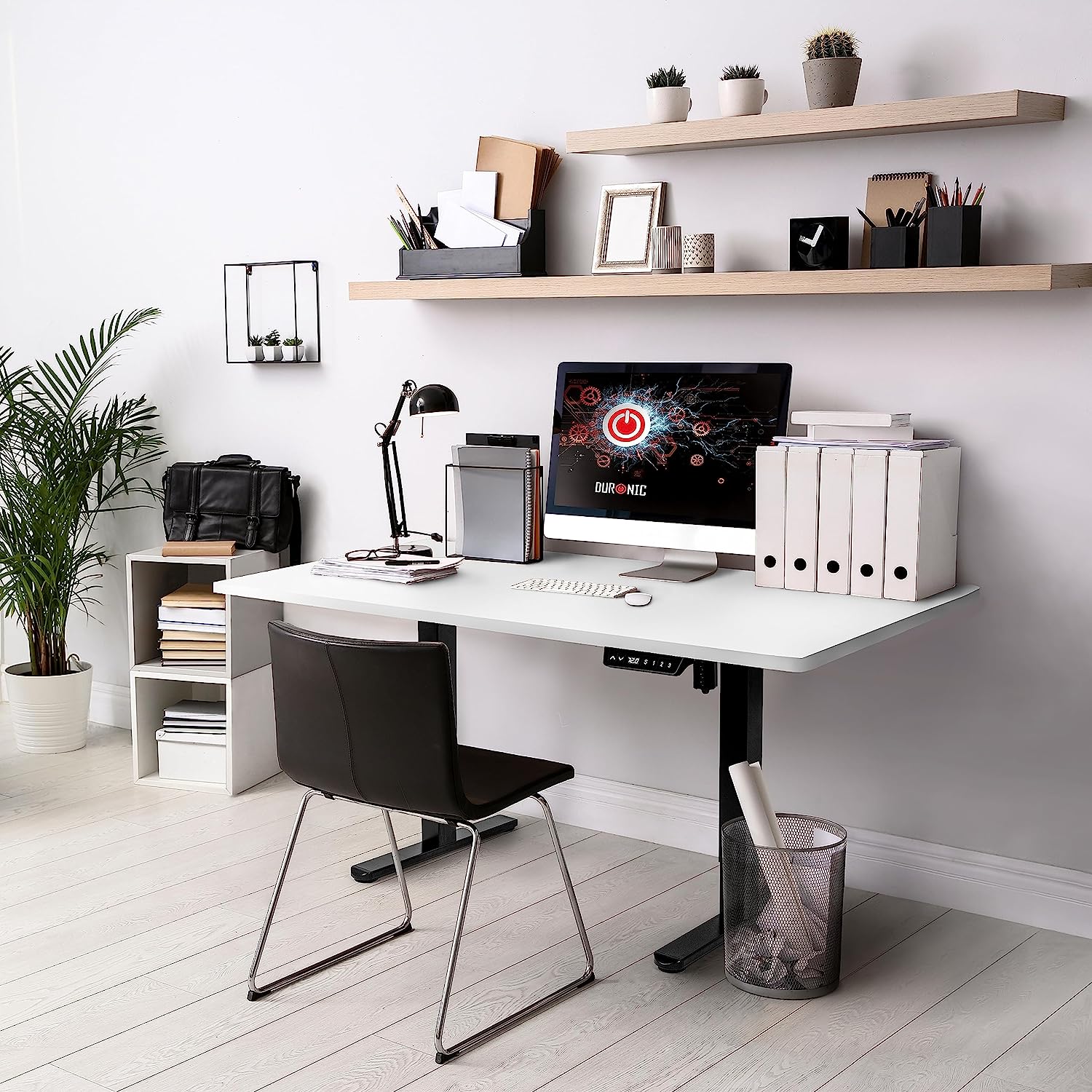 Duronic TT160 WE Tischplatte | Schreibtischplatte 160 x 60 x 1,9 cm | Table Top für individuellen Tisch | Ideal für höhenverstellbare Workstation | Sitz-Steh Schreibtisch für Home-Office und Büro