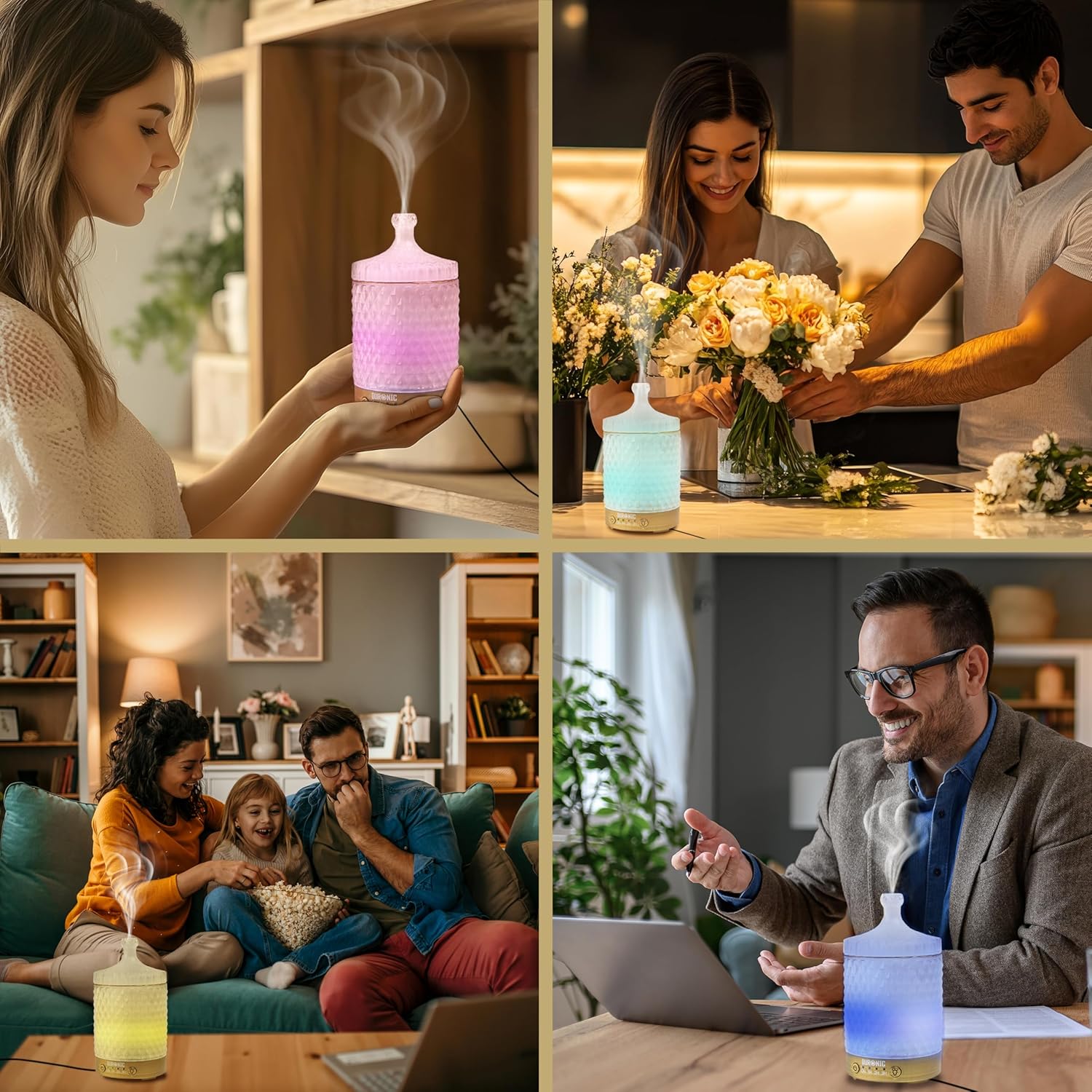 Duronic AD31 Aroma Diffuser, Diffuser mit 100 ml Wassertank, Diffusor für ätherische Öle, Raumduft als Lufterfrischer, Duftsprüher für Duftöl