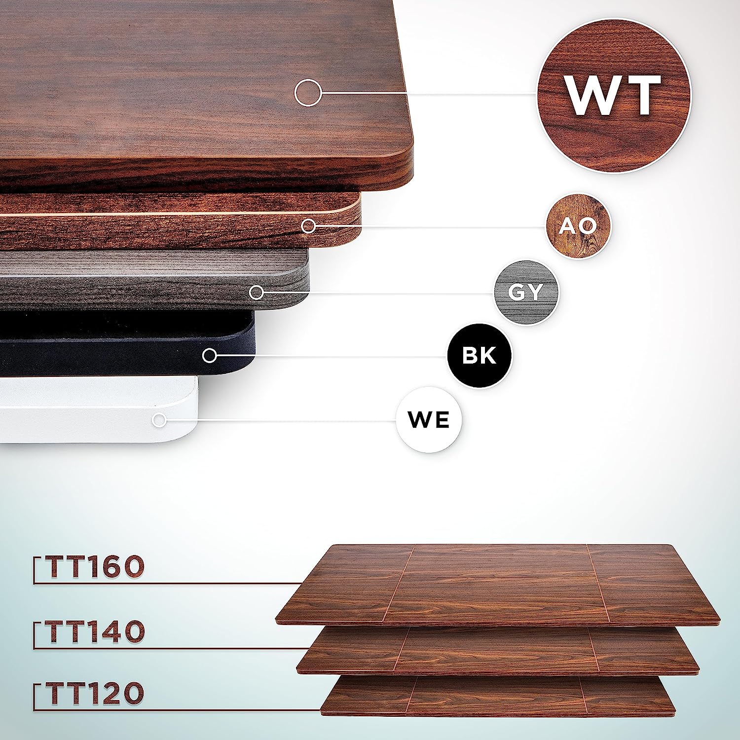 Duronic TT160 WT Tischplatte, Schreibtischplatte 160 x 60 x 1,9 cm, Table Top für individuellen Tisch, Ideal für höhenverstellbare Workstation, Sitz-Steh Schreibtisch für Home-Office und Büro