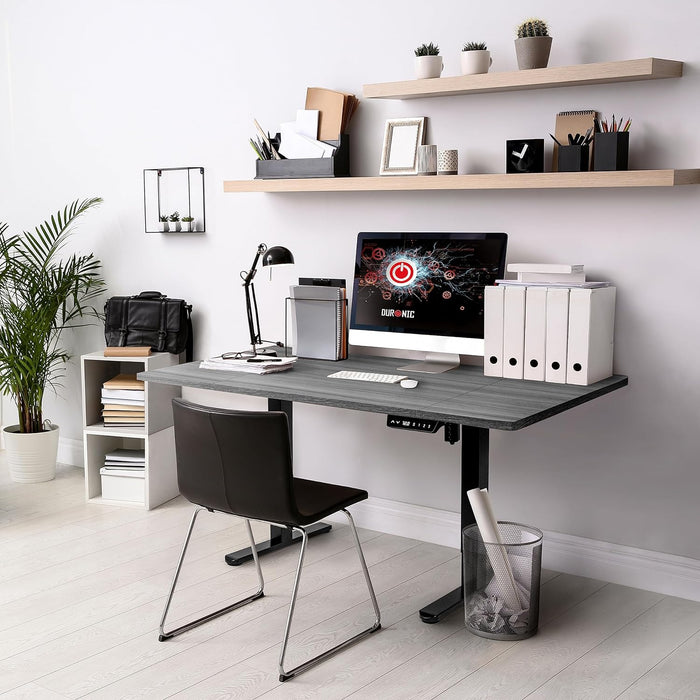 Duronic TT140 GY Schreibtisch | Tischplatte 140 x 60 x 1,9 cm | Schreibtischplatte für individuellen Tisch | Ideal für höhenverstellbare Workstation | Sitz-Steh-Schreibtisch für Home-Office und Büro