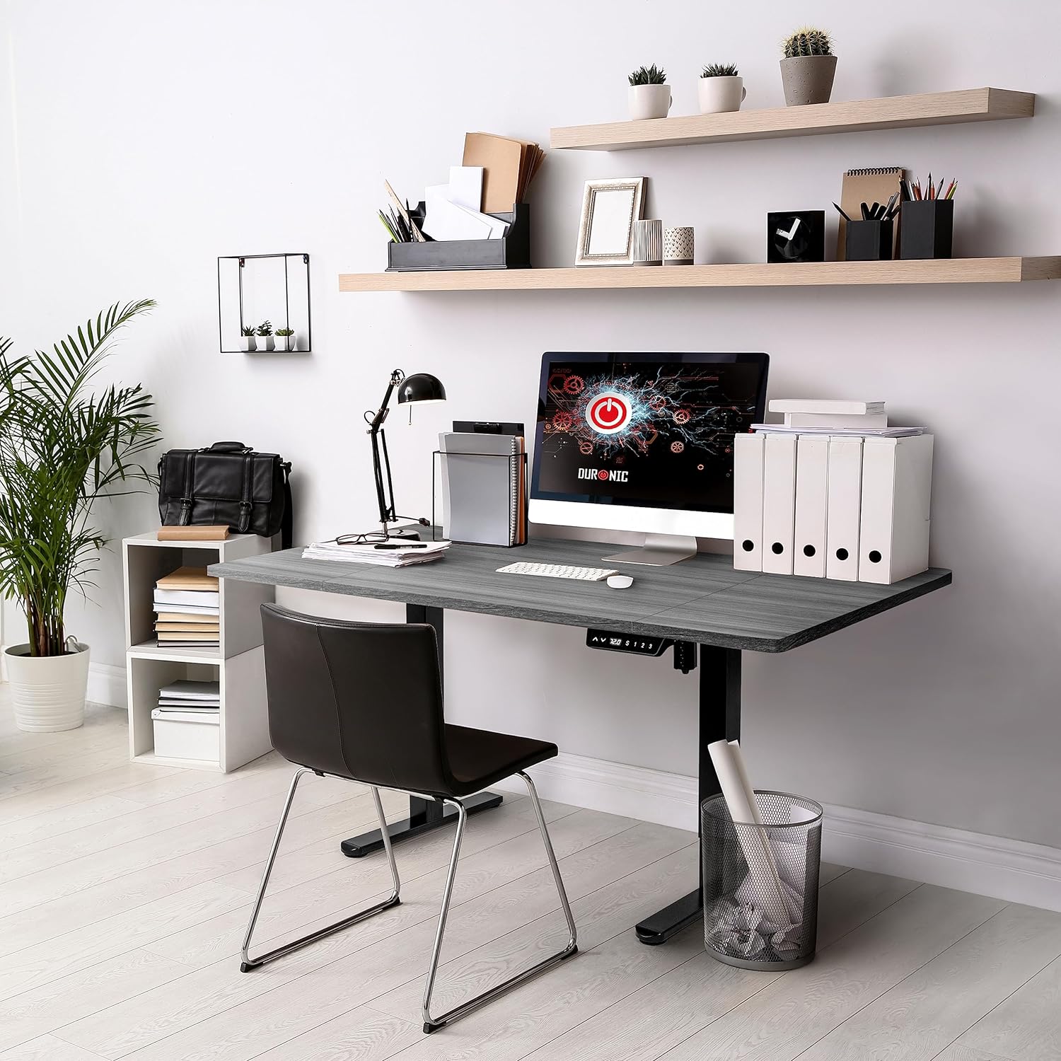 Duronic TT160 GY Tischplatte | Schreibtischplatte 160 x 60 x 1,9 cm | Table Top für individuellen Tisch | Ideal für höhenverstellbare Workstation | Sitz-Steh Schreibtisch für Home-Office und Büro