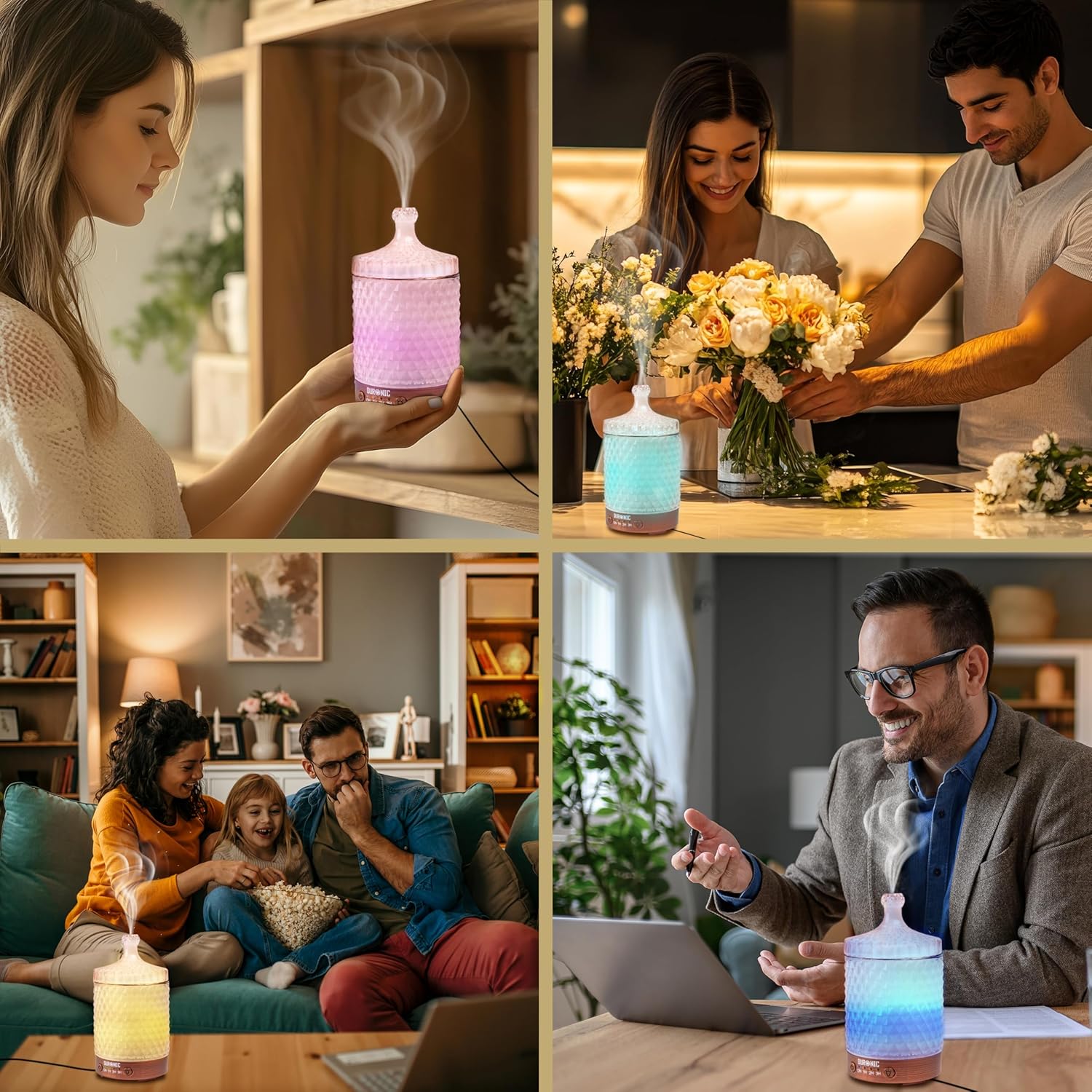 Duronic AD32 Aroma Diffuser, Diffuser mit 100 ml Wassertank, Diffusor für ätherische Öle, Raumduft als Lufterfrischer, Duftsprüher für Duftöl