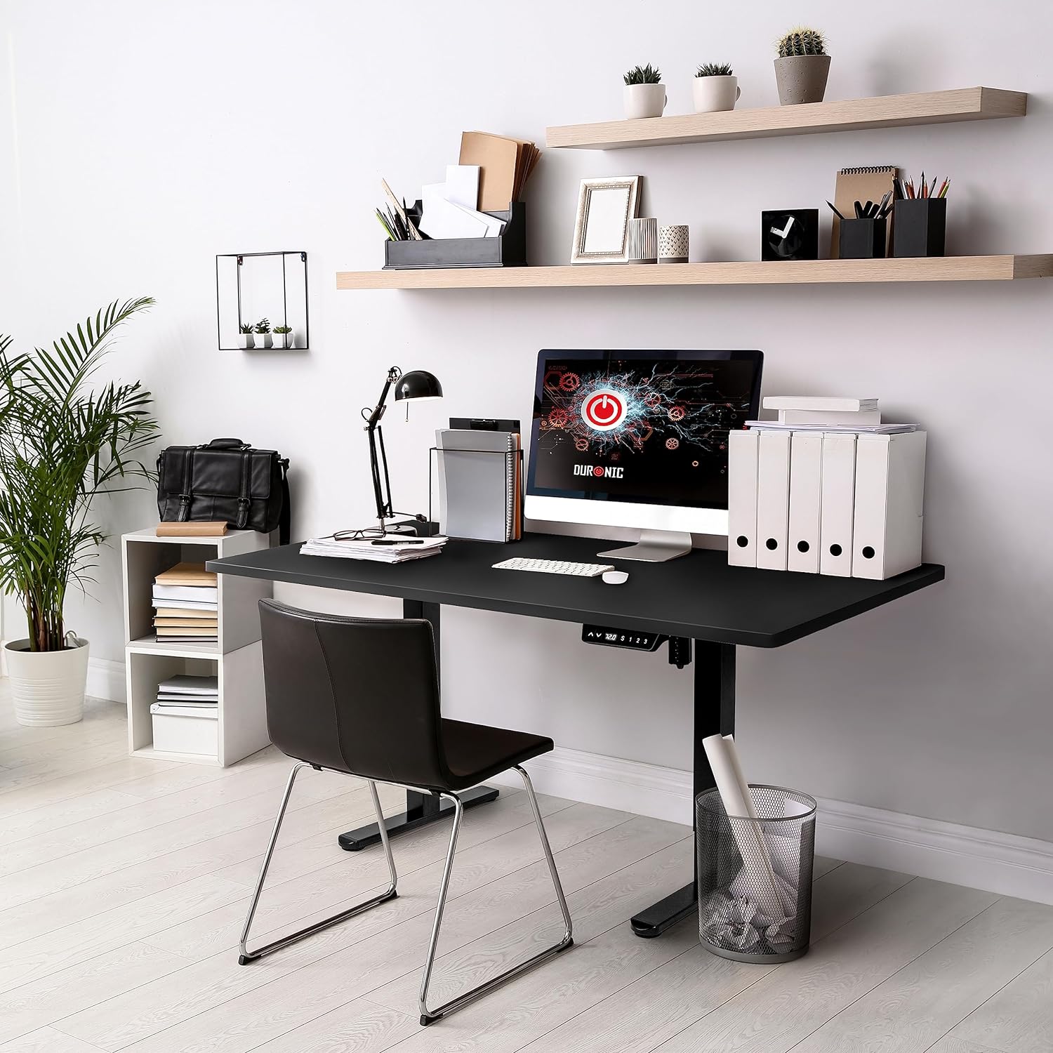 Duronic TT160 BK Tischplatte | Schreibtischplatte 160 x 60 x 1,9 cm | Table Top für individuellen Tisch | Ideal für höhenverstellbare Workstation | Sitz-Steh Schreibtisch für Home-Office und Büro