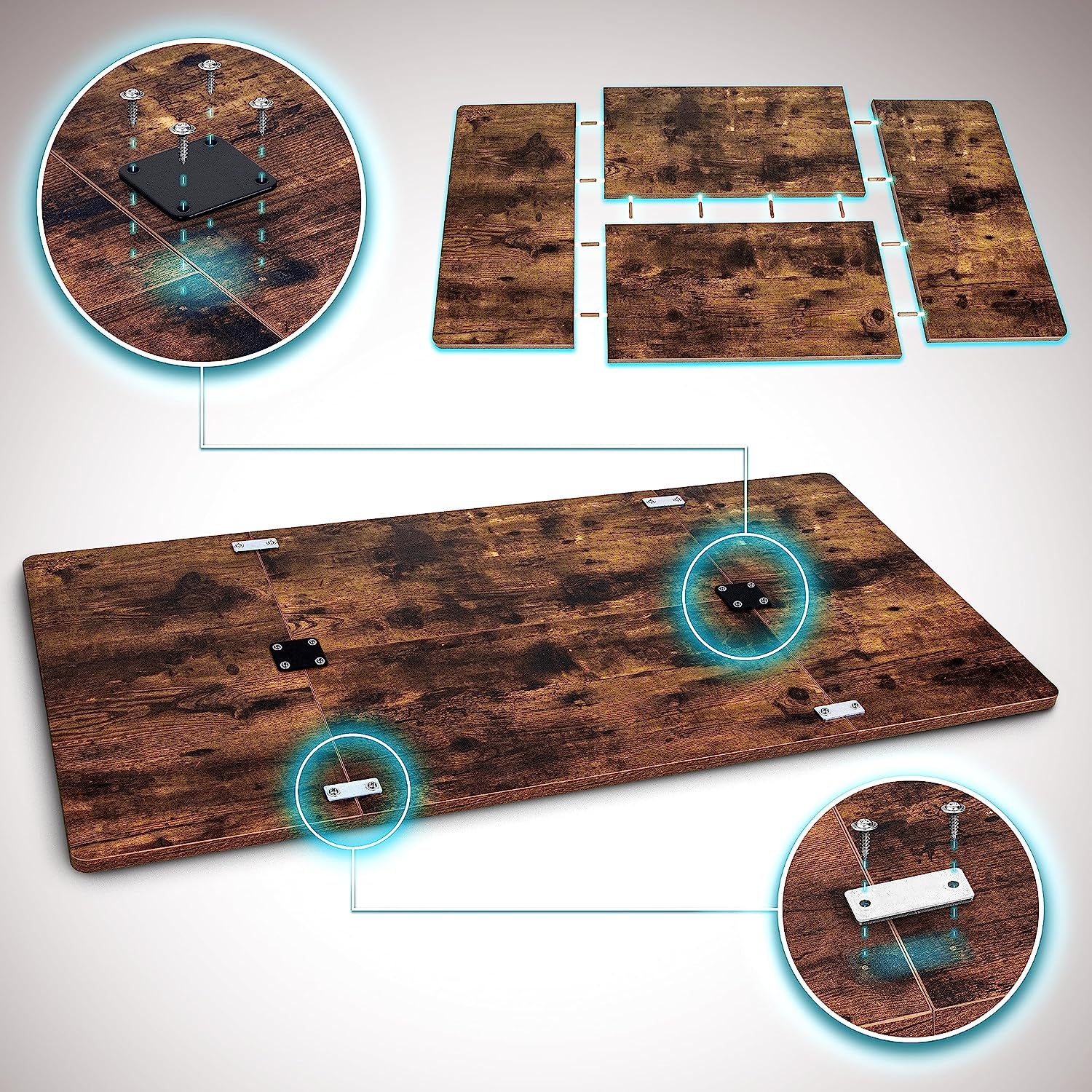 Duronic TT120 AO Tischplatte | Schreibtischplatte 120 x 60 x 1,9 cm | Table Top für individuellen Tisch | Ideal für höhenverstellbare Workstation | Sitz-Steh Schreibtisch für Home-Office und Büro