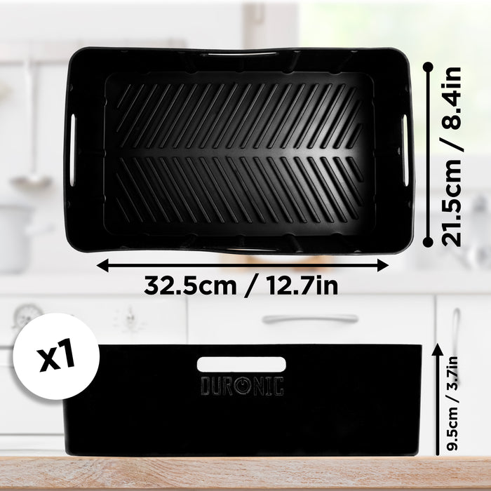 Duronic AFL2 Silikonform, ein Antihaft Silikoneinsatz, Wiederverwendbar, Airfryer- Zubehör, Airfryer Accesories, Kompatibel AF34 & AF24 & anderen Dualzone Airfryer