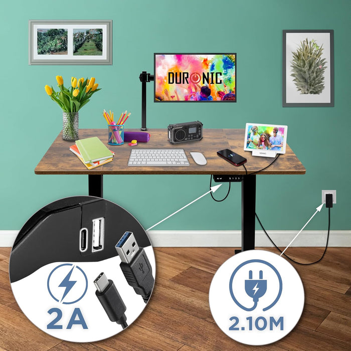 CD120 BO höhenverstellbarer Schreibtisch USB Anschluss Kabellänge